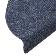 Изтривалки за стълби, самозалепващи се, 10 бр., 56x17x3 см, сини, полукръгли