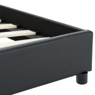 Рамка за легло, черна, изкуствена кожа, 90x200 cм