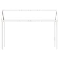 Покрив за детско легло, бял, 207x95,5x159 см, бор масив