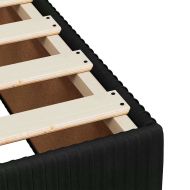 Боксспринг легло с матрак, черно, 80x200 см, кадифе