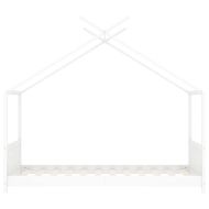 Рамка за детско легло, бяла, бор масив, 80x160 см