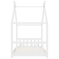 Рамка за детско легло, бяла, бор масив, 80x160 см