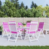 Възглавници за стол с висока облегалка 6 бр розови Оксфорд плат