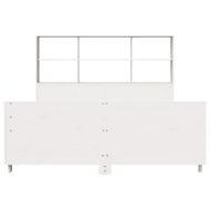 Рамка за легло без матрак, бял, 140x200 см, бор масив