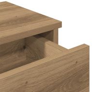 Стенен рафт с чекмеджета дъб артизан 80x34x17см инженерно дърво