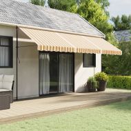 Резервно платнище за тенти, разноцветни ивици, 5x3 м