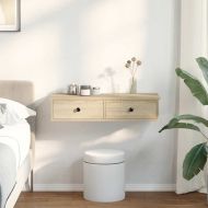 Стенен рафт с чекмеджета дъб сонома 80x34x17 см инженерно дърво