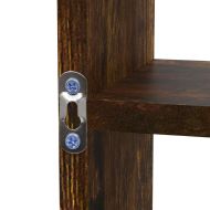 Стенен витринен рафт с 8 отделения опушен дъб