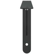 Скоби за рафт 4 бр 30x2,5x15,5 см черен неръждаема стомана