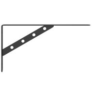 Скоби за рафт 4 бр 30x2,5x15,5 см черен неръждаема стомана