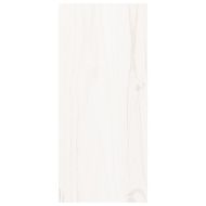 Шкаф за вино, бял, 56x25x56 см, масивна дървесина, бор