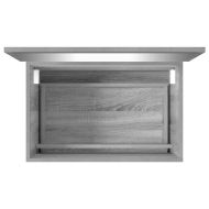 Комплект мебели за баня от 2 части сив сонома инженерно дърво