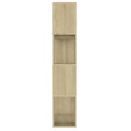 Библиотека, дъб сонома, 80x24x124,5 см, инженерно дърво