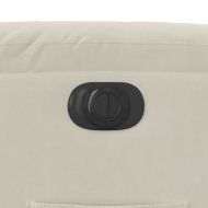 Електрически реклайнер стол, кремав, кадифе