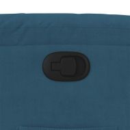 Изправящ реклайнер стол, син, кадифе