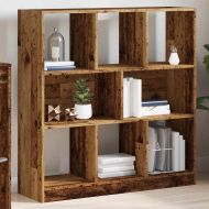 Шкаф за книги от старо дърво 97,5x29,5x100 см ПДЧ