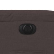 Електрически реклайнер стол, тъмнокафяв, текстил