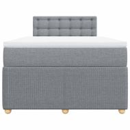 Боксспринг легло с матрак, светлосиво, 120x190 см, плат