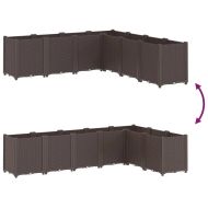 Градински сандък, кафяв, 160x160x53 см, PP