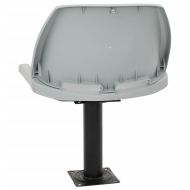 Сгъваем стол за лодка 4 части без възглавница сив 48x51x41 см