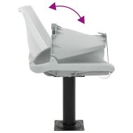 Сгъваем стол за лодка 4 части без възглавница сив 48x51x41 см