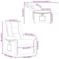 Recliner Chair Cloud Grey Fabric