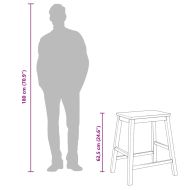 Бар столове 2 бр Бяла масивна дървесина гума