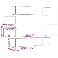 Комплект от 8 части за стенен монтаж на телевизора