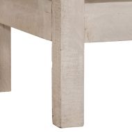 Конзолна маса, бяла, 110x35x75 cм, мангово дърво масив