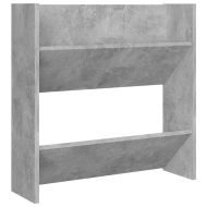 Стенни шкафове за обувки, 2 бр, бетонно сиво, 60x18x60 см, ПДЧ
