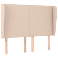 Горна табла с уши, капучино, 147x23x118/128 см, изкуствена кожа