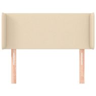 Горна табла за легло, кремава, 103x16x78/88 см, плат