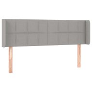 Горна табла за легло с уши, светлосива, 147x16x78/88 см, плат