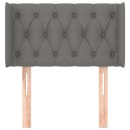 Горна табла за легло, тъмносива, 83x16x78/88 см, плат