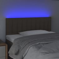 LED горна табла за легло, таупе, 80x5x78/88 см, плат