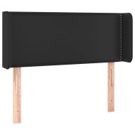 LED горна табла за легло, черна, 103x16x78/88 см