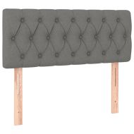 Боксспринг легло с матрак, тъмносив, 90x190 см, плат