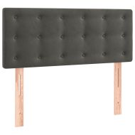 Боксспринг легло с матрак, тъмносиво, 80x200 см, кадифе