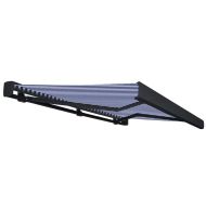 Автоматична касетъчна тента, 350x250 см, синьо и бяло