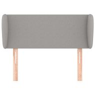 Горна табла за легло с уши, светлосива,93x23x78/88 см, плат