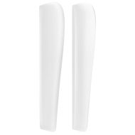 Горна табла с уши, бяла, 147x23x118/128 см, изкуствена кожа