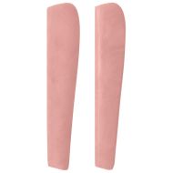 Горна табла за легло с уши, розова, 83x23x118/128 см, кадифе