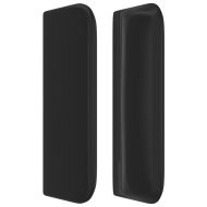 Горна табла за легло, черна,183x16x78/88 см, изкуствена кожа