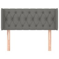 Горна табла за легло, тъмносива, 93 x 16 x 78/88 см, плат