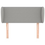 Горна табла за легло с уши, светлосива,83x23x78/88 см, плат