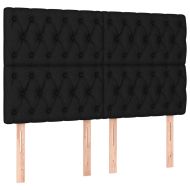 Боксспринг легло с матрак, черно, 140x200 см, плат