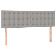 Боксспринг легло с матрак, светлосиво, 140x200 см, плат