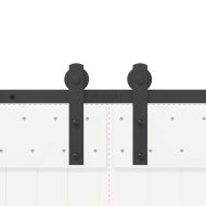Комплект механизъм за плъзгаща врата, 400 см, стомана, черен