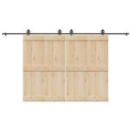 Комплект механизъм за плъзгаща врата, 400 см, стомана, черен