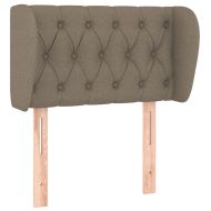 Горна табла за легло с уши, таупе, 83x23x78/88 см, плат